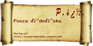 Posza Üdvöske névjegykártya